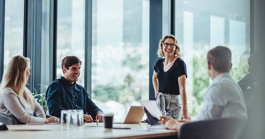 business acumen institute training with female leader